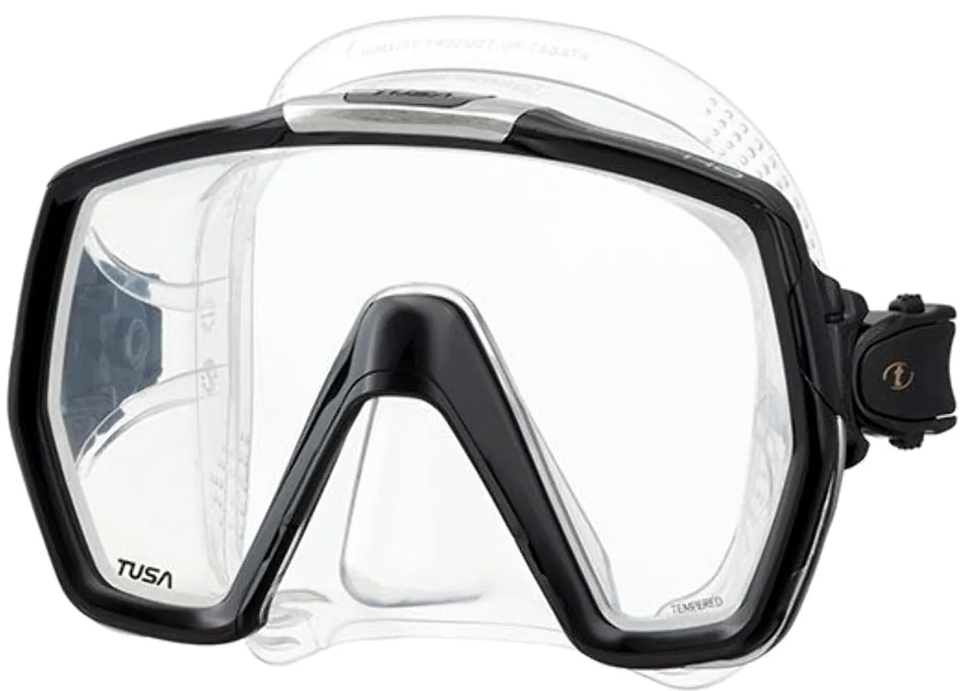 Tusa Freedom HD – Maschera sub subacquea snorkeling, Nero/Arancione