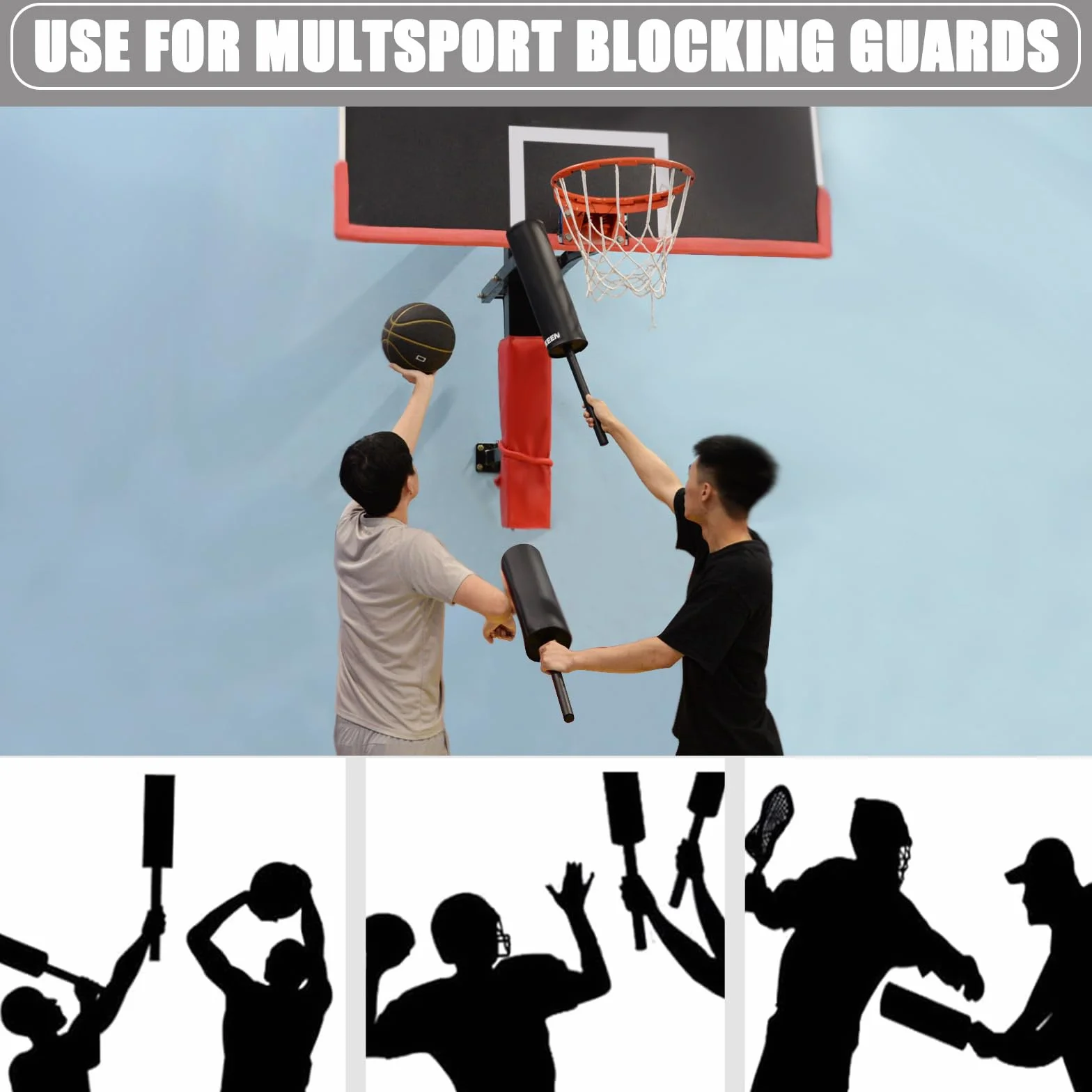 BOOSTEADY Protezioni Bloccanti Imbottite, Bastoncini di Contatto Imbottiti, Bastoncini di Difesa, Difensore Pop Up per Basket, Calcio, Lacrosse, Boxe Allenamento MMA, 2 Pezzi