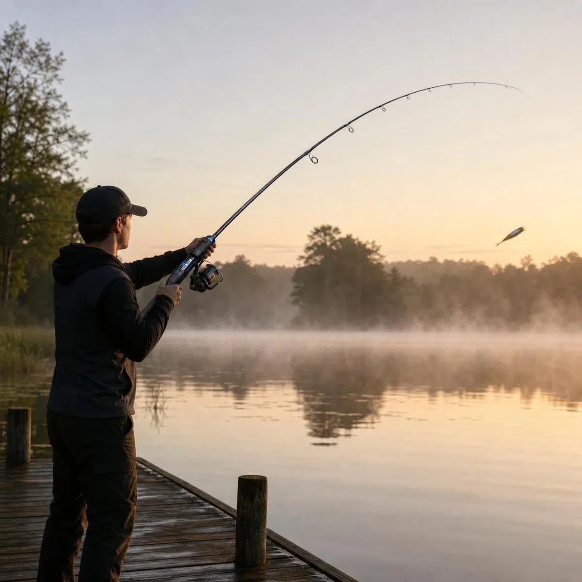 Canna da per Artificiali, 2.4 metri ML | Azione , Canna non Telescopica, Battute di pesca, Per Esploratori Acquatici