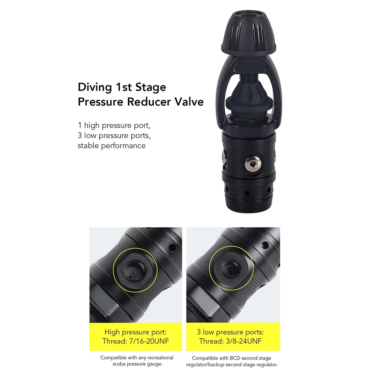 YUYTE Set Regolatore Immersione in Alluminio Premium, Prima e Seconda