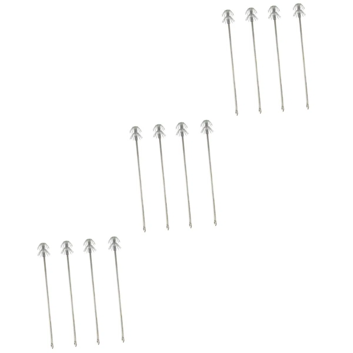 Abaodam 12 Pezzi Amo da Pesca Doppio Livello Ombrello in Acciaio Resistente alla Corrosione Ganci Speciali per Totanara e Seppie per Pesca in Mare e Acqua Leggera