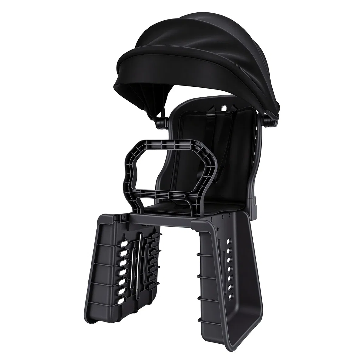 Alomejor Seggiolino Posteriore per Bicicletta, Sedile Bici con Parasole e | Telaio in PP di Alta qualità, Schienale Ventilato, 100 Kg, per Bici Standard e
