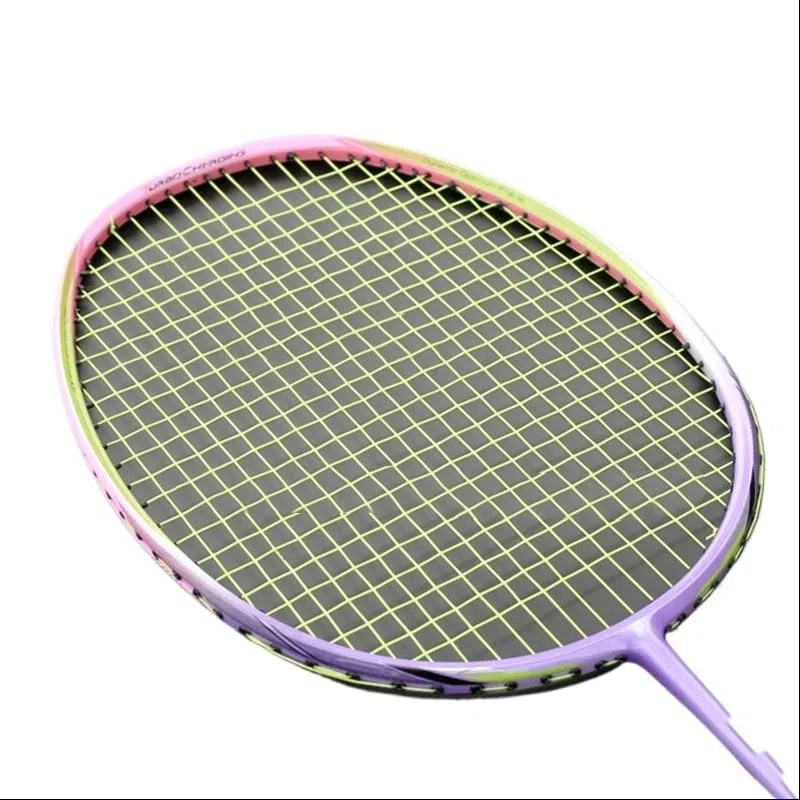 Badminton Set Racchette da Badminton ultraleggere 8U 65G in Fibra di Carbonio, Tensione Massima, 35 libbre, Racchetta Professionale for Sport for Adulti