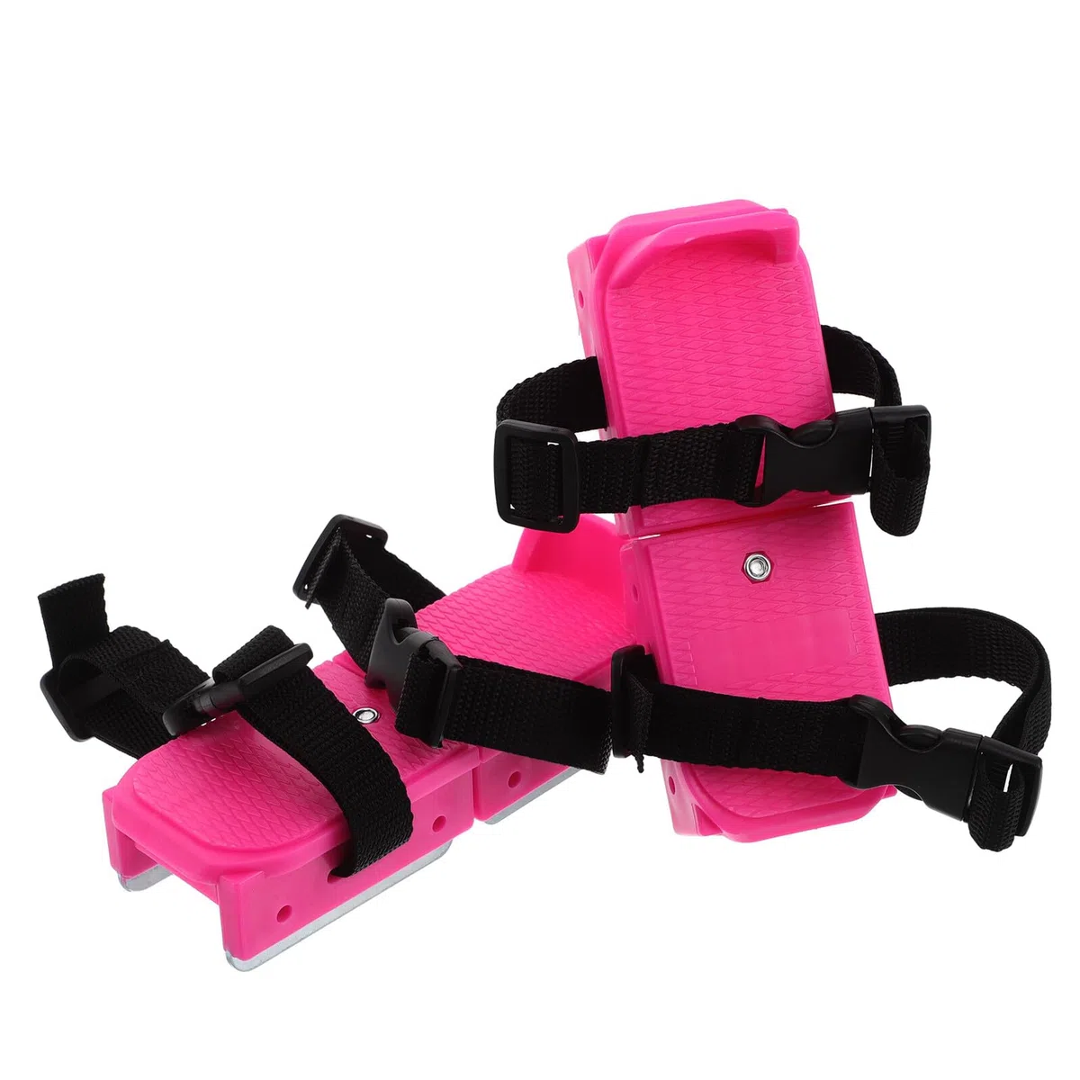 Gatuida Pattini Mini per Ragazzi Principianti 1 Paio Rosa Regolabili | Adatti a Pista e Outdoor, Pp Metallo Ribbon, Design Semplice e Comfort per Uso Multiscena