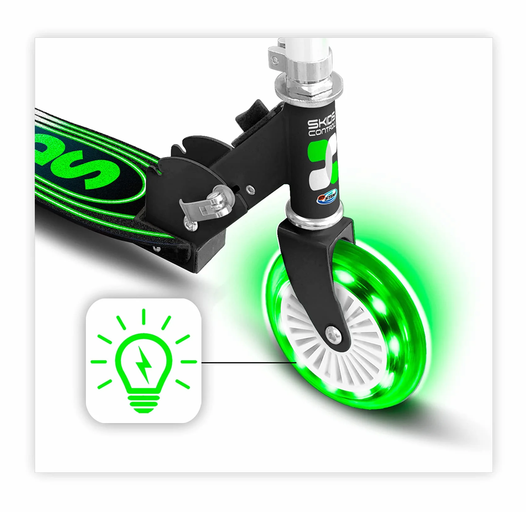 Monopattino pieghevole SKIDS Control, nero