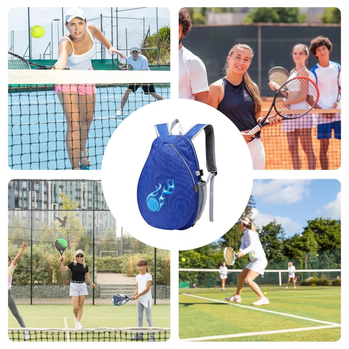Borsa da tennis per bambini, zaino per racchette da pickleball, borsa sportiva di grande capacità con tessuto robusto, attrezzatura sportiva con facile conservazione, attrezzatura da allenamento