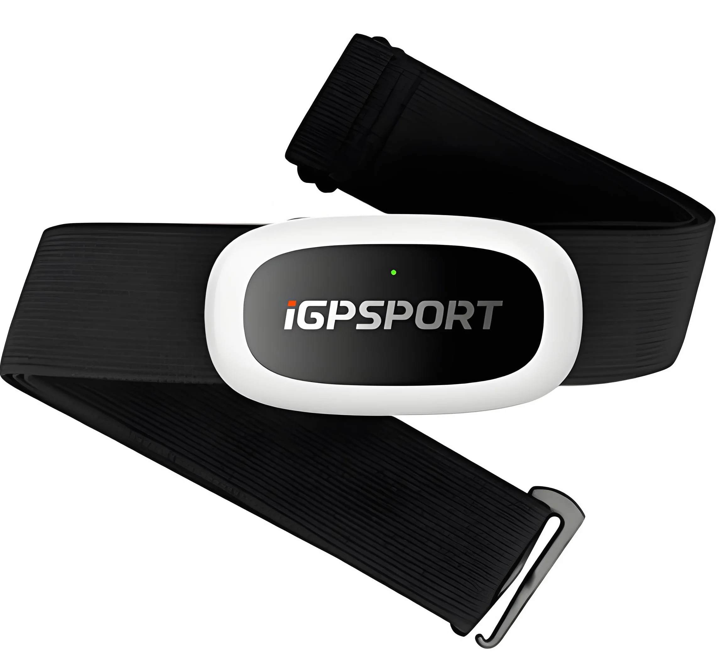 iGPSPORT HR50 Monitor di frequenza cardiaca Bluetooth & Ant+ con cinghia toracica per corsa, ciclismo, palestra e compatibile con Garmin Polar Wahoo - Nero