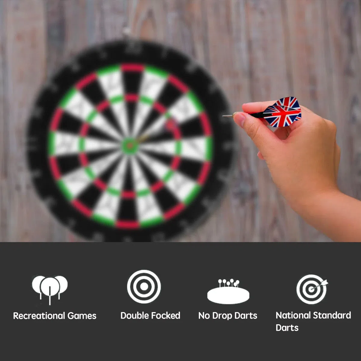 Bersaglio Freccette Gioco Freccettes Adulti Tabellone Professionale Tiro a Segno con 6 Frecce in Acciaio Darts Board Double Face 45 cm Rotondo