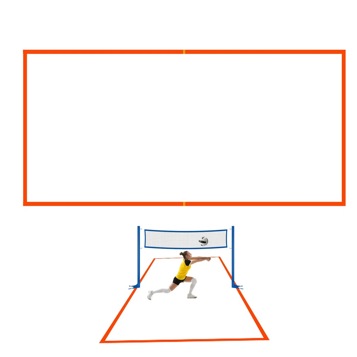 Linee per Pallavolo su Sabbia Kit Corde Perimetrali E Campo Sportivo | Linee Di Confine Portatili Per Campo Da Pallavolo Per Prato Spiaggia Campeggio E Picnic All'Aperto