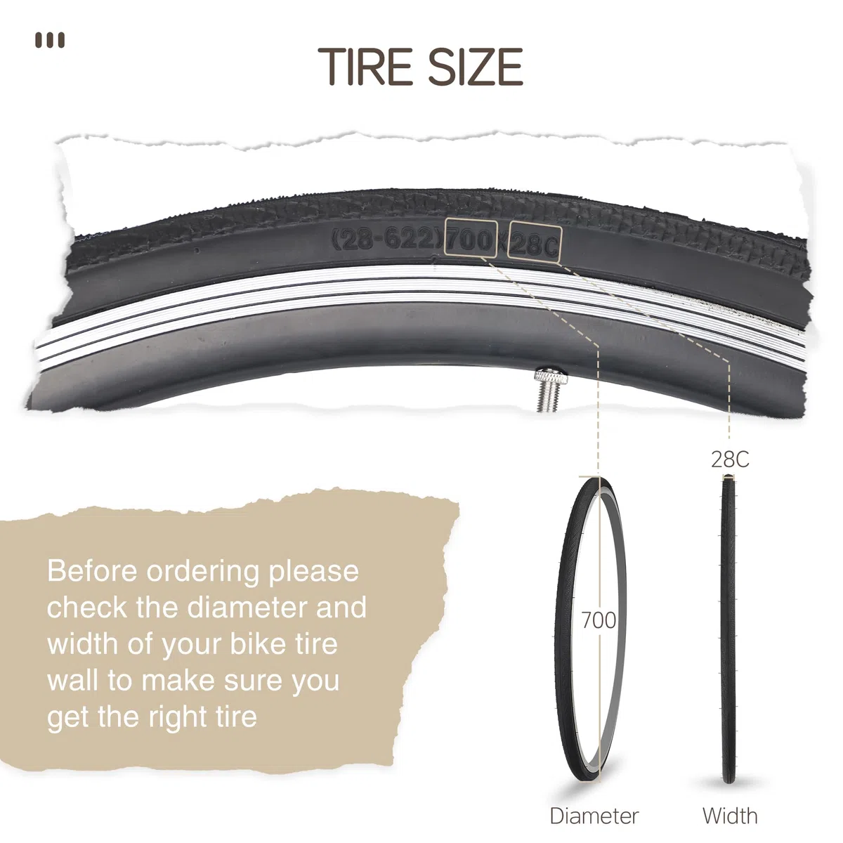 Pneumatico per bici da 700 x 25C/28C, antiscivolo, pieghevole, di ricambio, per tutti i terreni, confezione da 2 con leve per bici da strada