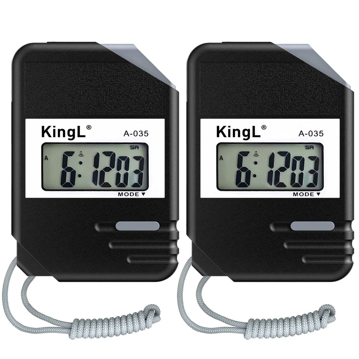 Confezione da 2 cronometro digitale con ampio display, modalità split sul giro, timer portatile impermeabile per allenatori, insegnanti, bambini, corsa, nuoto, allenamento (confezione da 2)