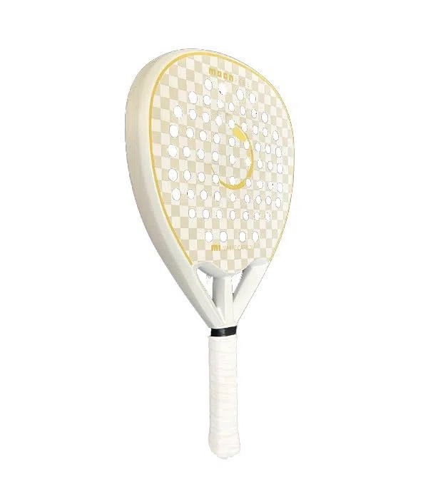 Racchetta da Padel M1 Pro, Carbonio White 12K, Manico Lungo 13 cm, Bilanciamento Alto