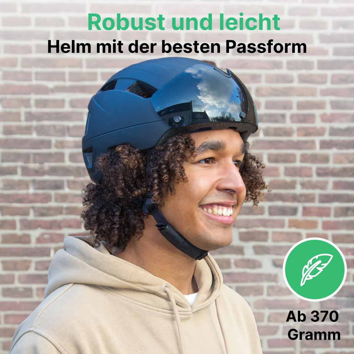 GOOFF Pilot - Casco S-Pedelec | Protezione per pedalate veloci in e-bike, casco da bicicletta con visiera e luce, certificato NTA 8776