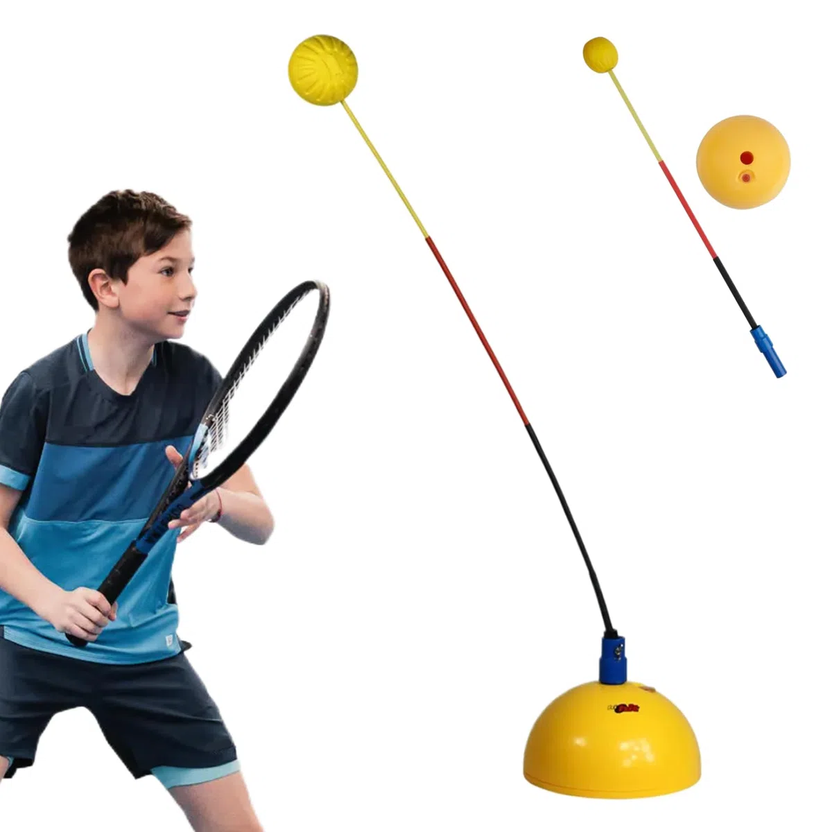 Allenatore di tennis per bambini Dispositivo per esercitarsi da solo nel tennis 27 Attrezzature per l'allenamento Aiuto per l'allenamento Esercizi per esercitarsi Corretta postura del corpo per