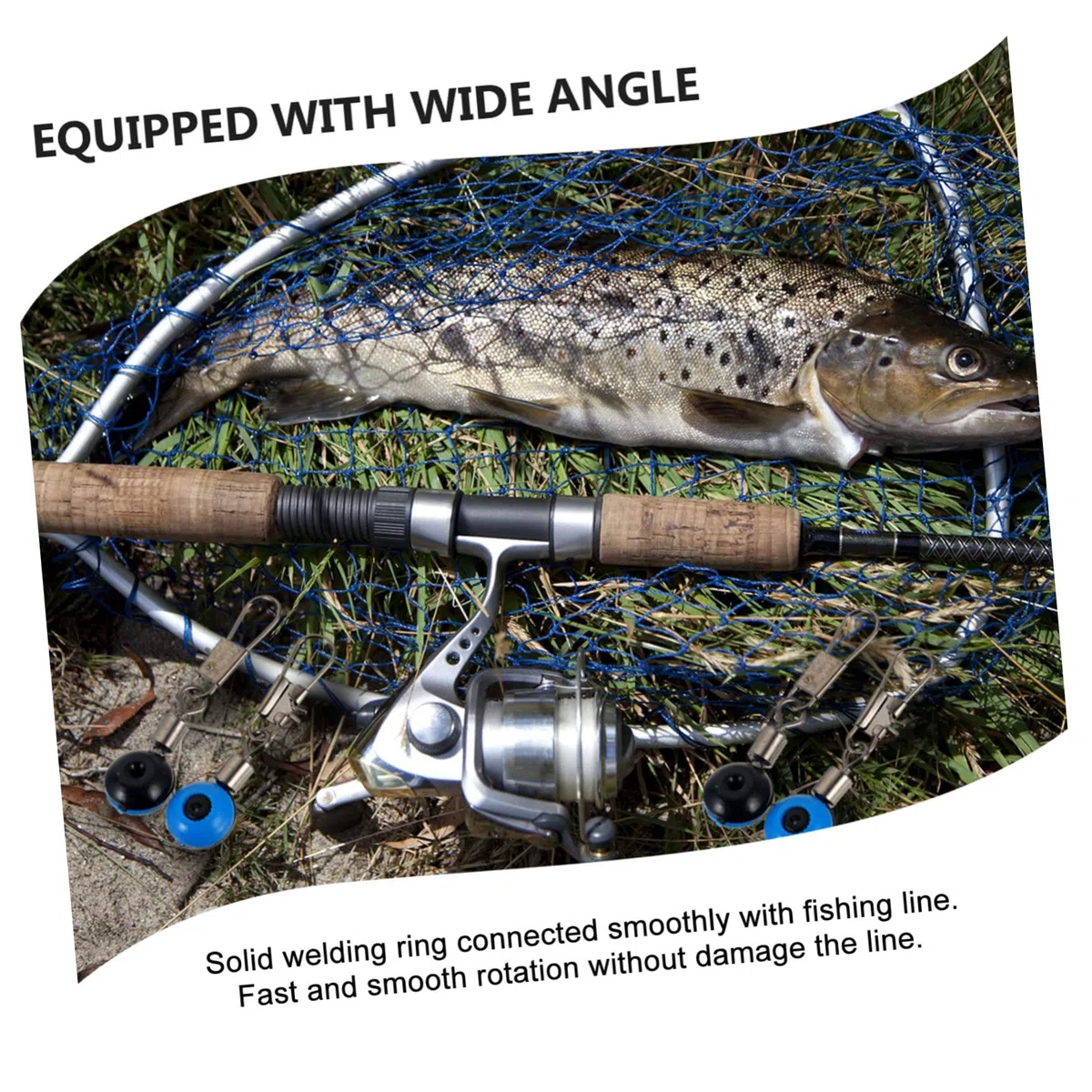 Mipcase 200 Pz fagioli spaziali piccola serratura girevole anello cablato portachiavi esche da pesca girevoli robusto anello da pesca sfera suite perline da attrezzatura da