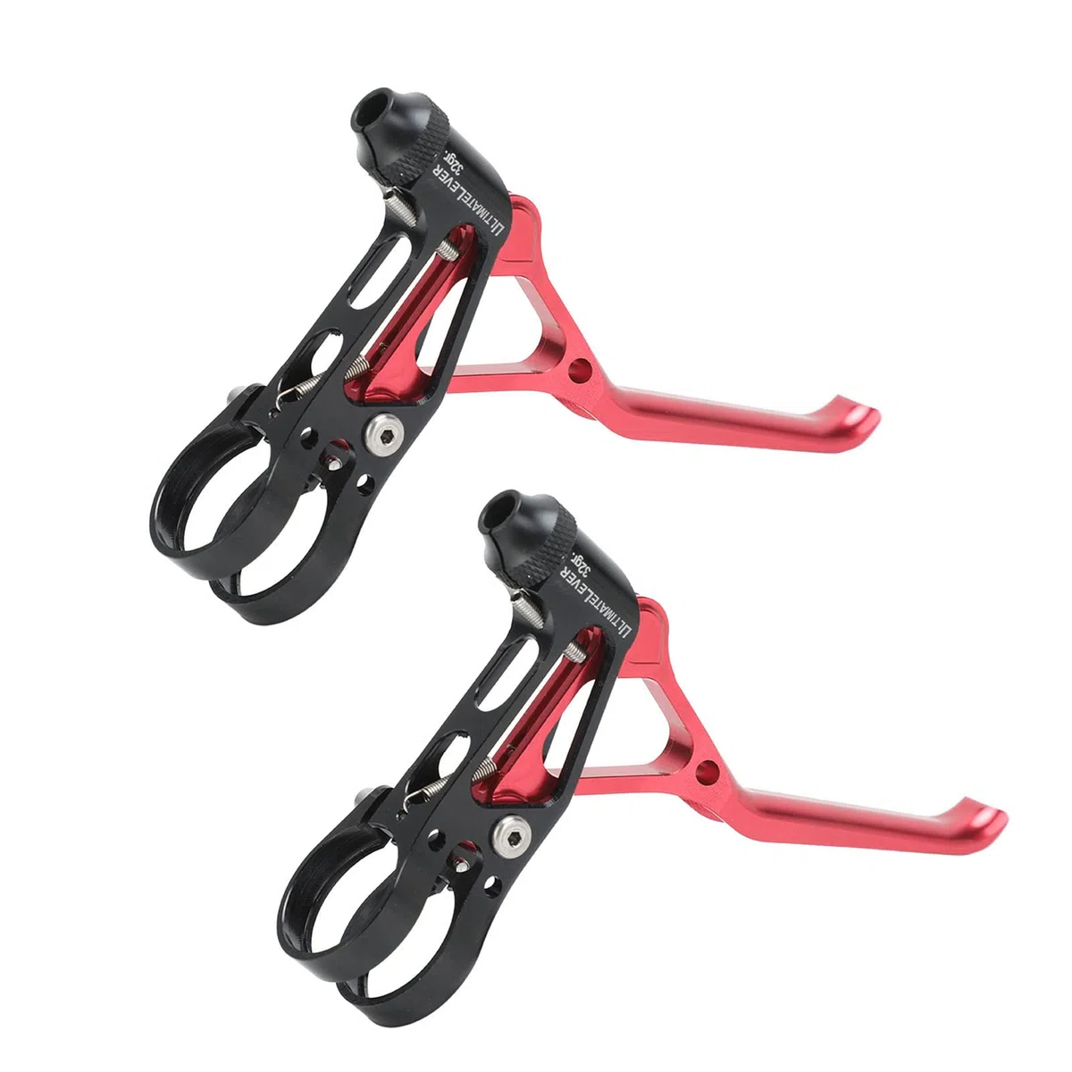 Maniglia del freno cava Leva del freno della bici da strada in lega di alluminio leggera CNC per regolazione delle leve del freno della bici del manubrio da 22,2 mm (Rossa)