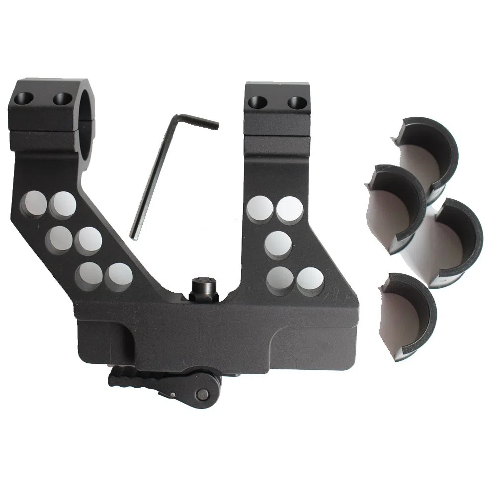 NOGA Attacco rapido per Caccia al tiro Laterale AK con Anello Integrale da 1 Pollice 25mm / 30mm per AK47 Nero