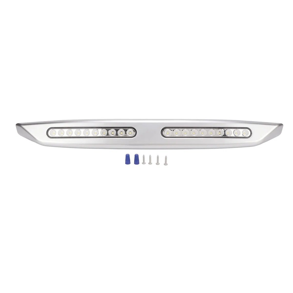 Barra Luminosa per Camper 20 LED Luci per Veranda Luci Esterne Impermeabili Camper per Yacht (SILVER)