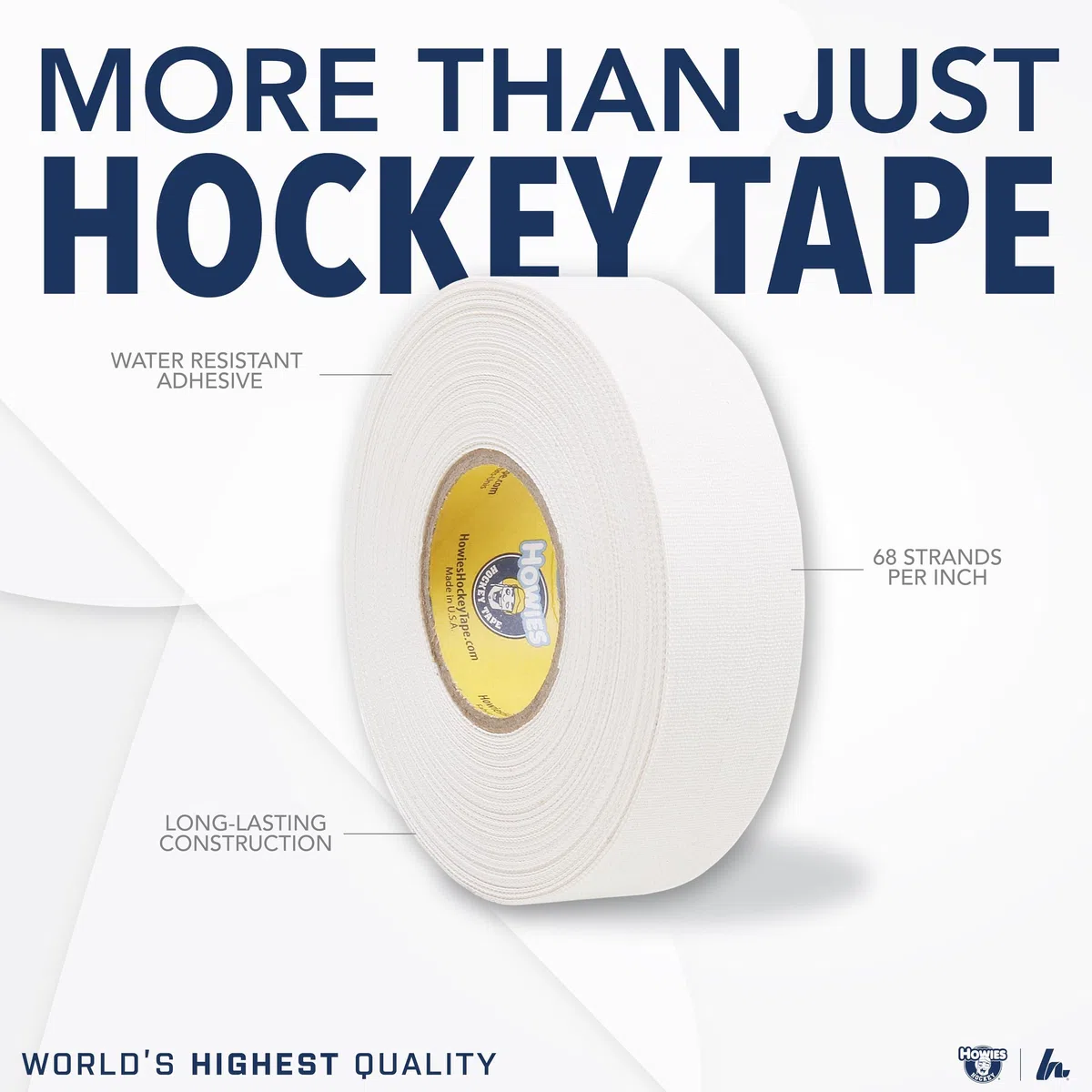 Howies - Confezione da 5 nastri da hockey bianchi
