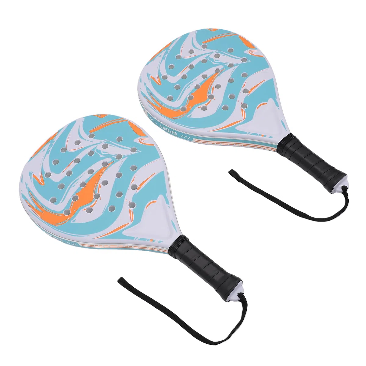 Ausla Racchetta da Padel per Principianti, Set da Padel Tennis con Telaio in ABS e Nucleo in EVA Pro, Impugnatura Ergonomica con Peso Bilanciato, 46,5x26x3,9 Cm per Pratica in Famiglia e Gioco Casual