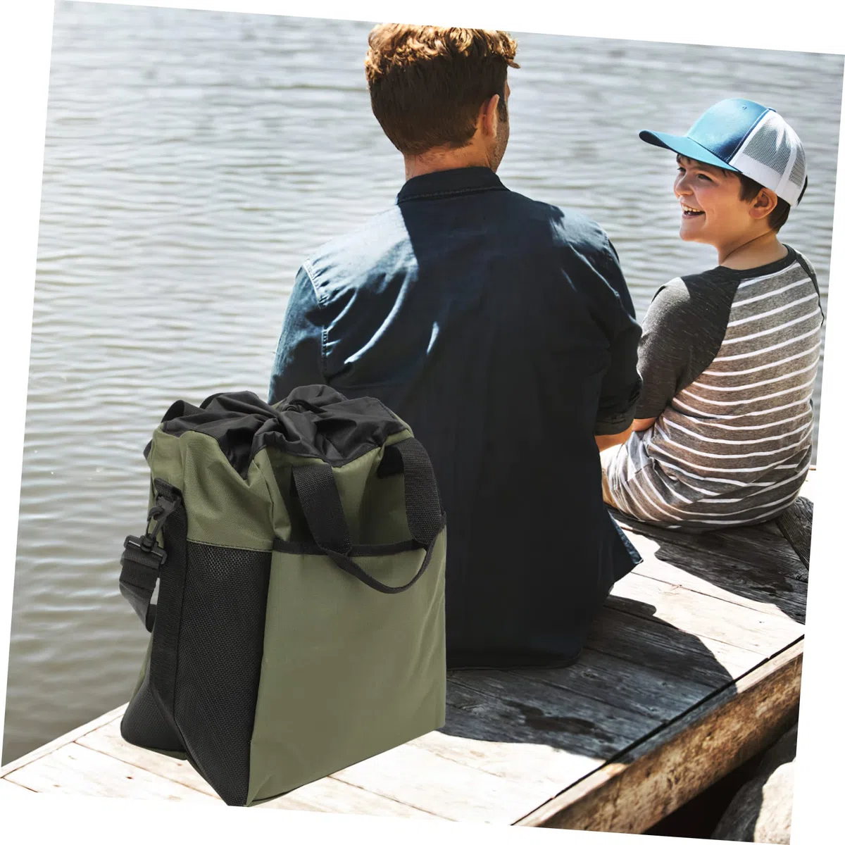 Toyvian Borsa per Stivali da Pesca Oxford, Organizer per Scarpe Alte, Custodia Traspirante per Accessori da Pesca e Stivali da Pioggia
