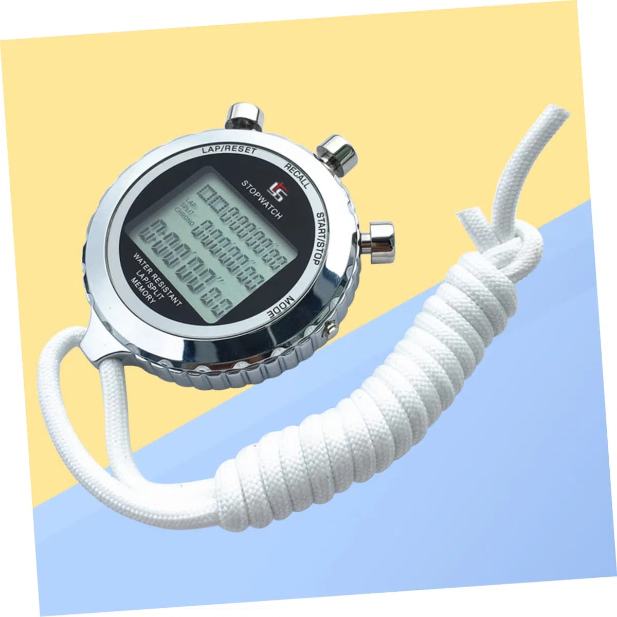 VANZACK Digitale e Funzione Cronografo Sportivo in Acciaio Inossidabile Cronometro con Display Lcd a 3 Righe per Allenamento e Studio