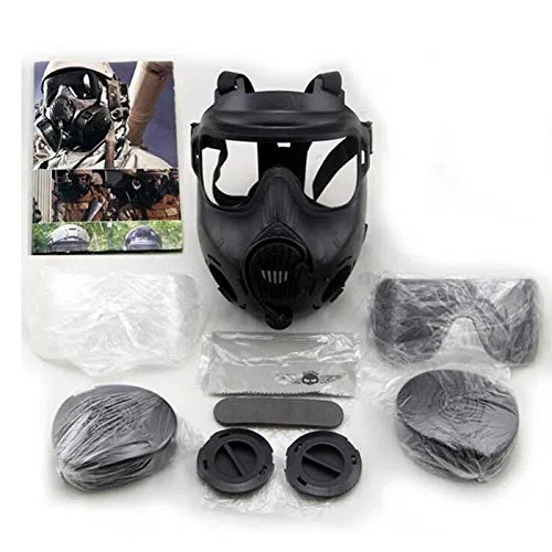 Maschera protettiva tattica M50 per softair e paintball, design doppia ventola, nera