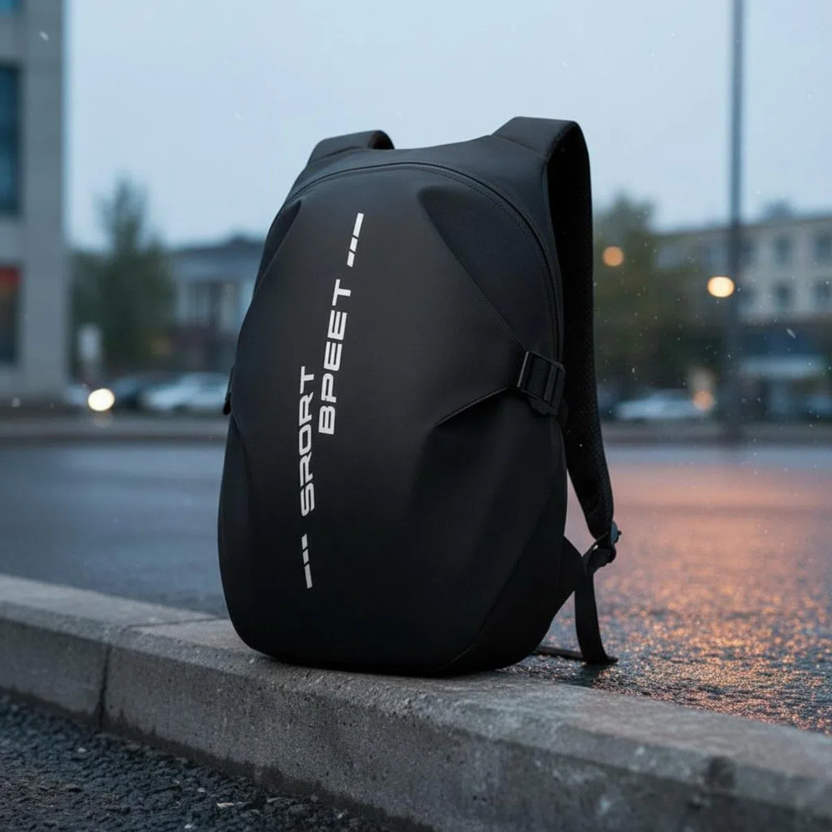 Qianly Zaino Casco Zaino Bici Zaino Sportivo Zaino Impermeabile con Capacità per Casco Protezione da Schizzi Nastro Riflettente per Visibilità Trasporto a