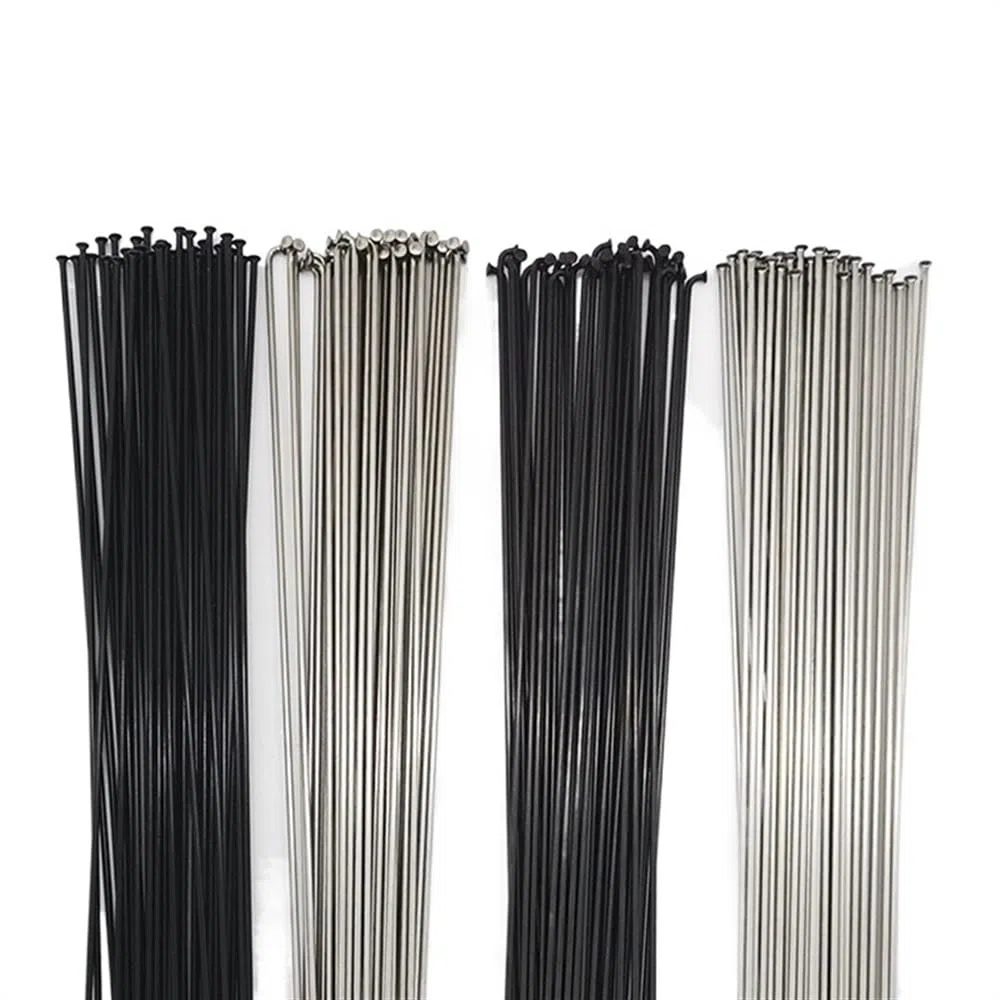 Raggi Bicicletta Raggi for Biciclette Lunghezza Personalizzata Acciaio Inossidabile 12G 13G 14G E-Bike RaggiNero Argento 40-350mm Parti