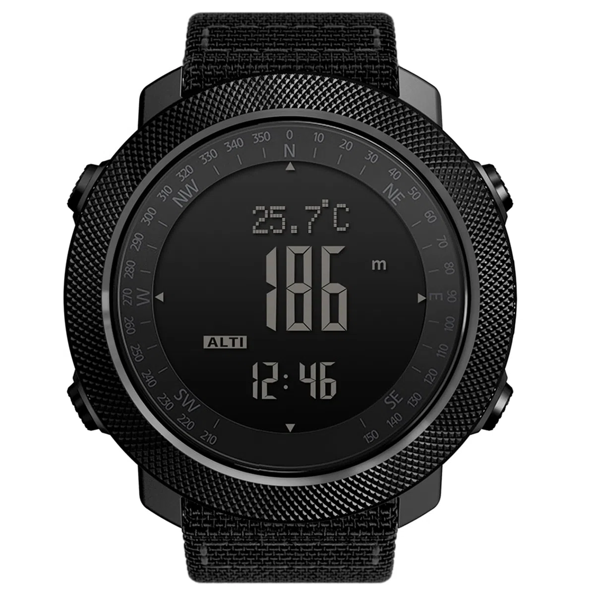 Orologio Sportivo Orologio da Polso Sportivo Digitale da Esterno Altimetro Barometro Bussola Pedometro Impermeabile 50M con Termometro Ora Mondiale Previsioni Meteo