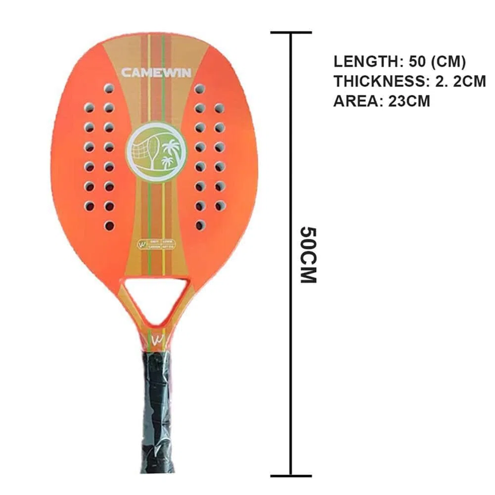 Racchetta da Beach Tennis Racchetta da Paddle da Beach Tennis con Anima in Schiuma Eva con Borsa per Il Trasporto Faccia in Grana in Fibra di Carbonio, Attrezzatura Professionale per Sport Blue