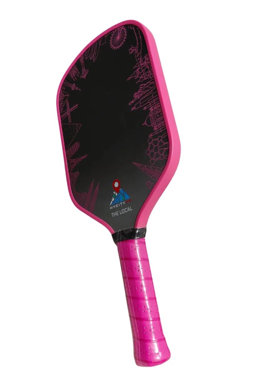 The Local - Racchetta Pickleball, 42 cm, manico in fibra di carbonio, 14,6 cm, 224-232 g