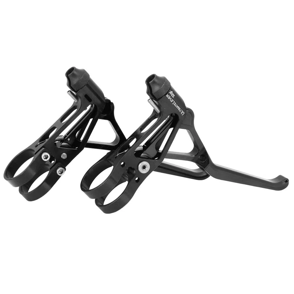 Leva del freno universale per bicicletta, leva del freno a V, ultra leggera, in lega di alluminio, per bici da strada pieghevole (nero)