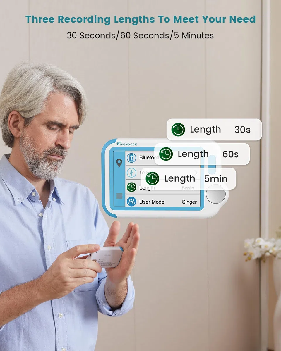 Home Heart Health Monitor, cardiofrequenzimetro portatile con elettrodi, macchina stand-alone compatibile con smartphone e PC