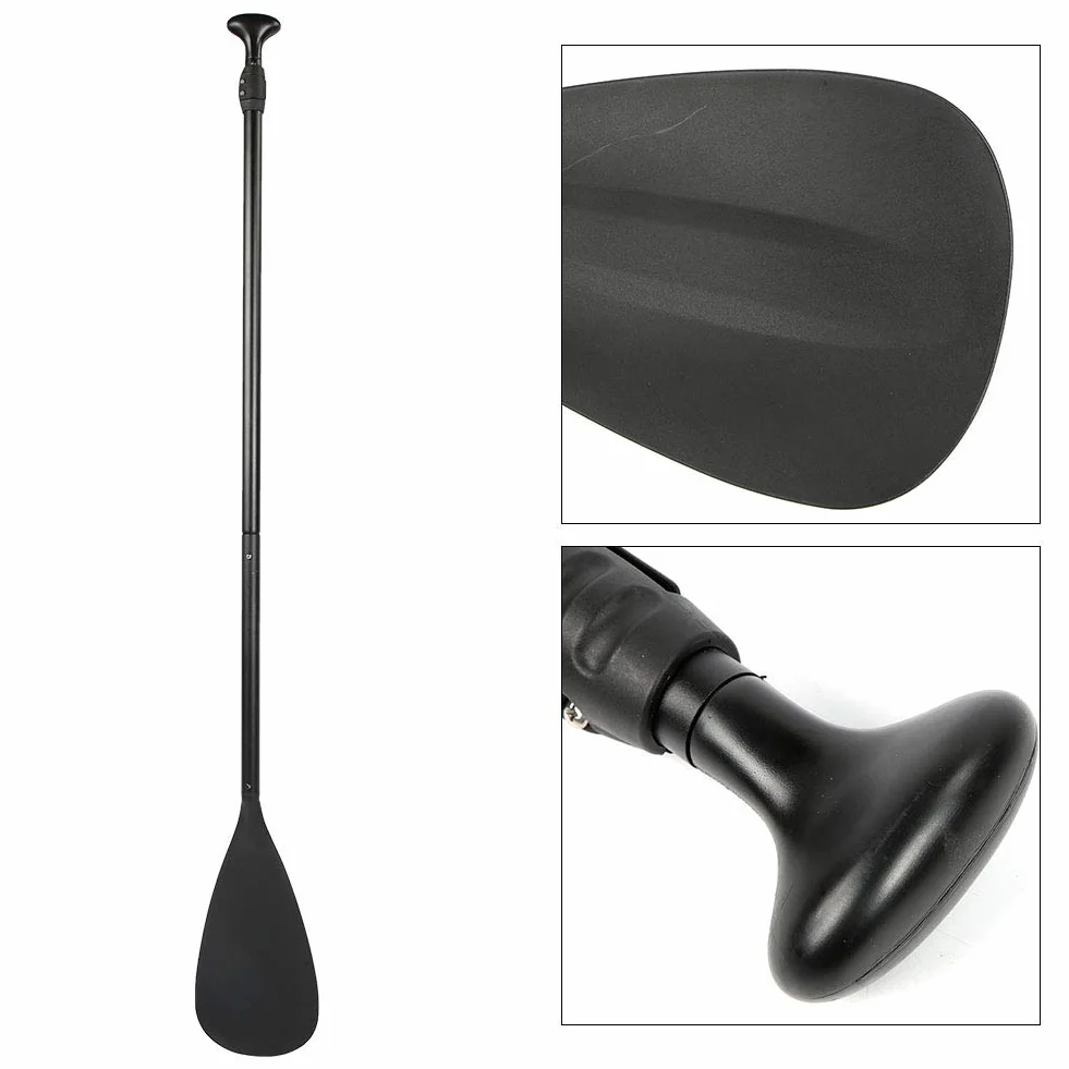 Tbest Pagaia telescopica per pagaia in Alluminio Removibile Pagaia Removibile Stand up Paddle per Kayak da Surf, Nero