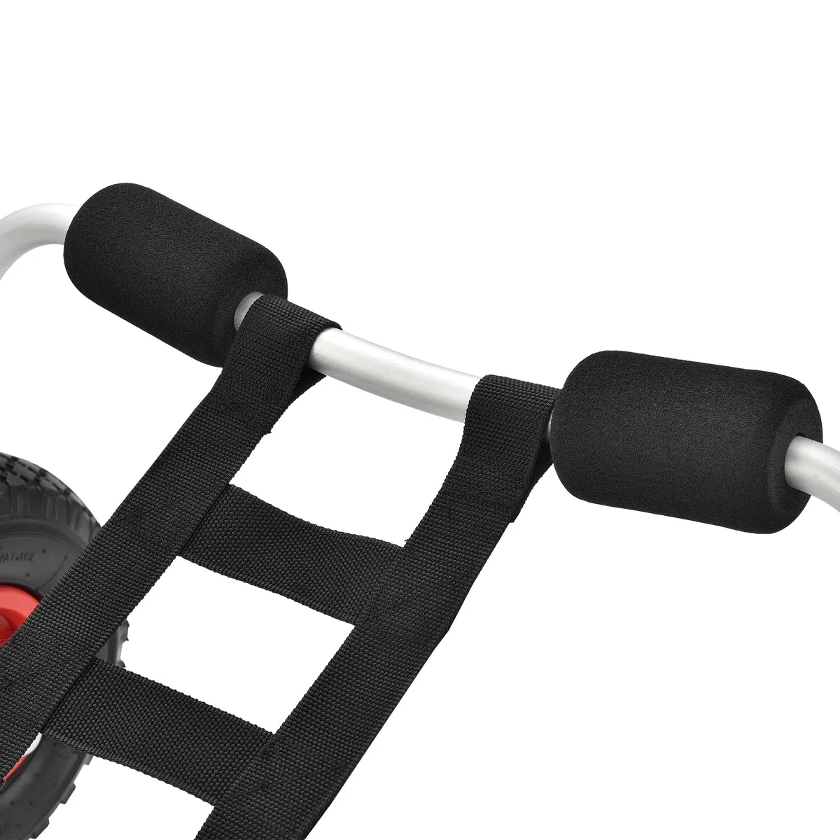 in.tec Carrello Pieghevole per Trasporto Kayak Canoa Rimorchio in Alluminio a 2 Ruote Pneumatiche Supporto e Cinghia Regolabili Carico Massimo 70 kg