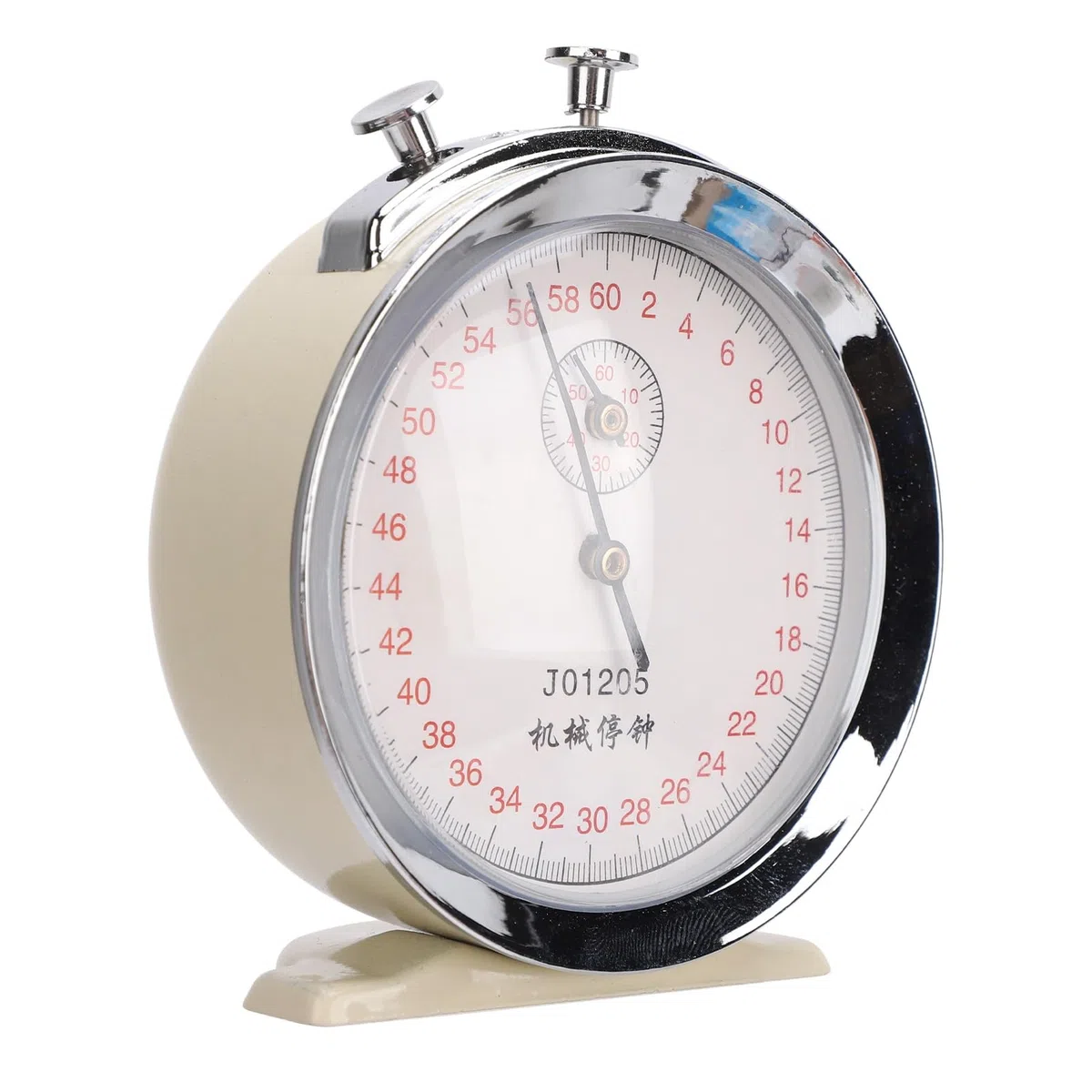 Cronometro Meccanico 60 Secondi, Display con Quadrante Ampio, Ripristino della Pausa Iniziale, Materiali Plastici Metallici con Design Compatto per L'esecuzione di Esperimenti