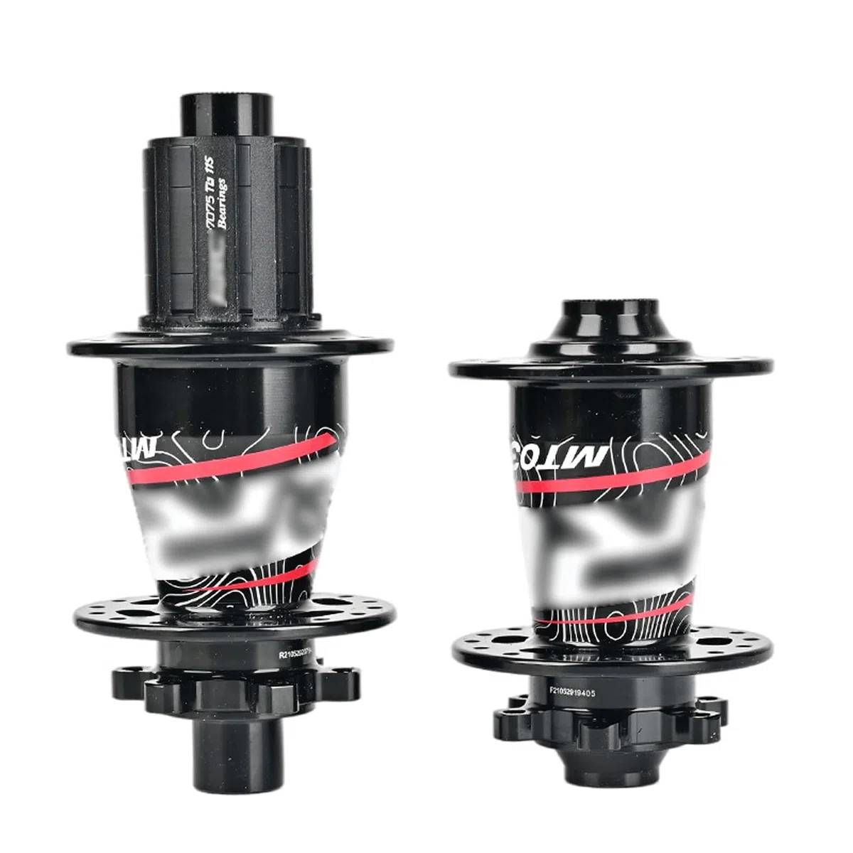 Set di Mozzi Anteriori Posteriori per Mountain Bike 32 Fori 6 Bulloni Mozzo Freno a Disco Sgancio Rapido/Passante Mozzo Alxe HG/XD/MS(Black Ta,MS)