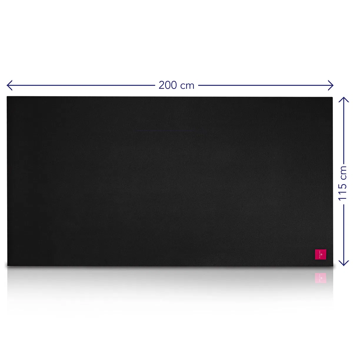Cardio Mat – grande tappetino fitness – lungo e largo (2,00 x 1,15 m) – con custodia per il trasporto – per allenamenti intensivi – Resistente all'abrasione – disinfettabile