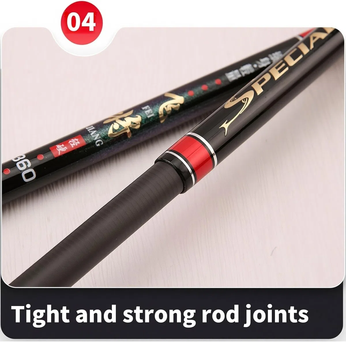 Canna da Pesca telescopica in Carbonio da 3,6 m, 4,5 m, 5,4 m, 6,3 m e 7,2 m. Canna Ultraleggera e Super Rigida, Ideale per fiumi, bacini Artificiali e laghetti(4.5m)