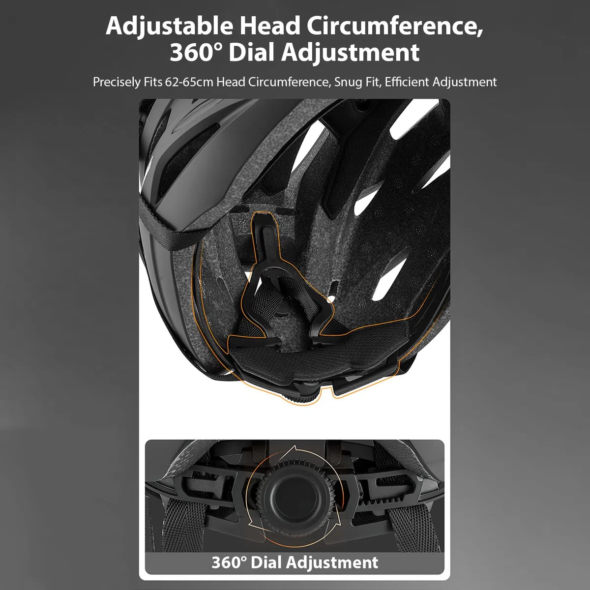 Mingzhe Casco da Bici con Visiera Magnetica Adatta per 62-65 Cm | Costruzione PC EPS, Occhiali Magnetizzati, 24 Fori di Ventilazione, Attrezzatura da Ciclismo per le Corse