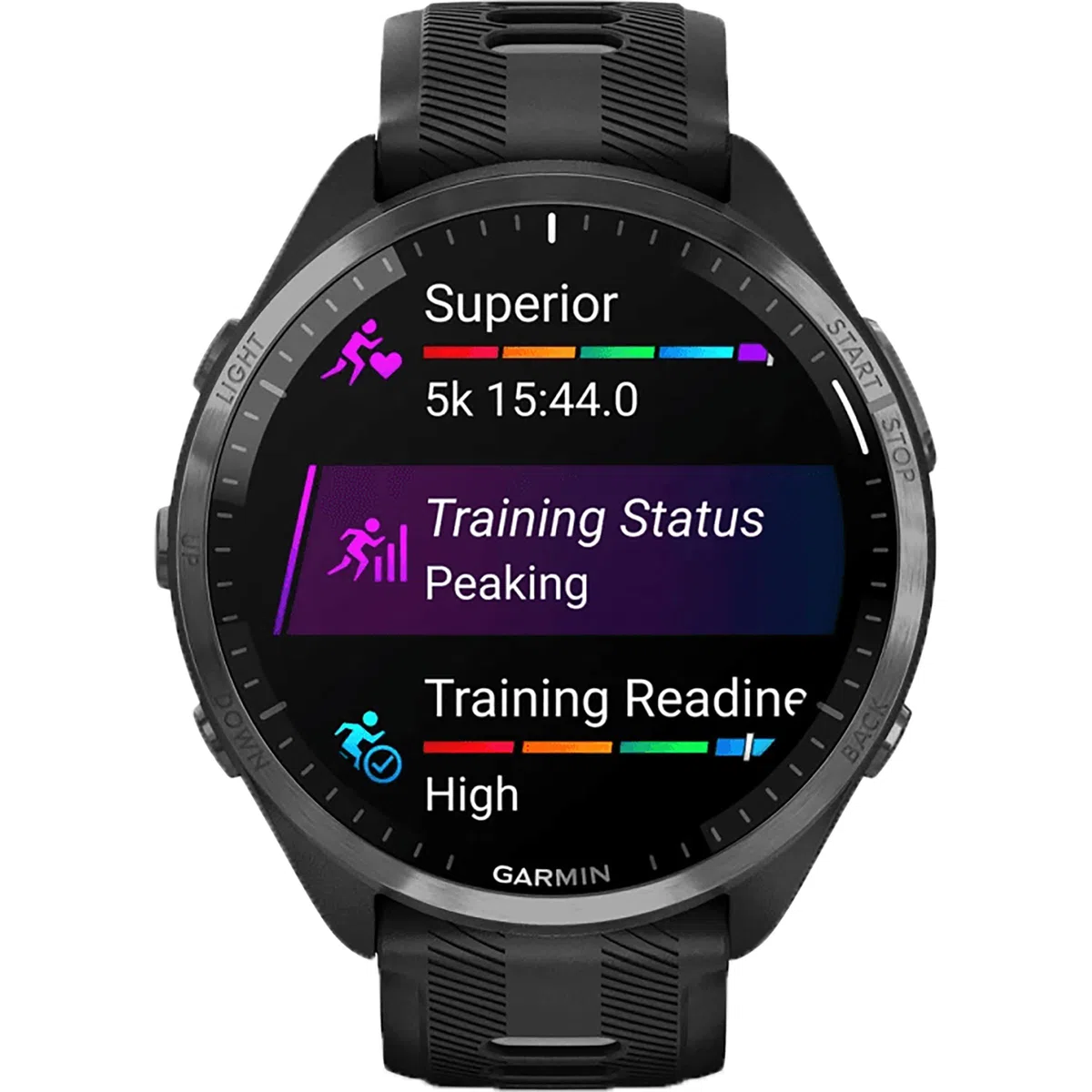 Garmin Forerunner 965 Smartwatch da corsa unisex, misura 47,2 mm, nero/grigio polvere