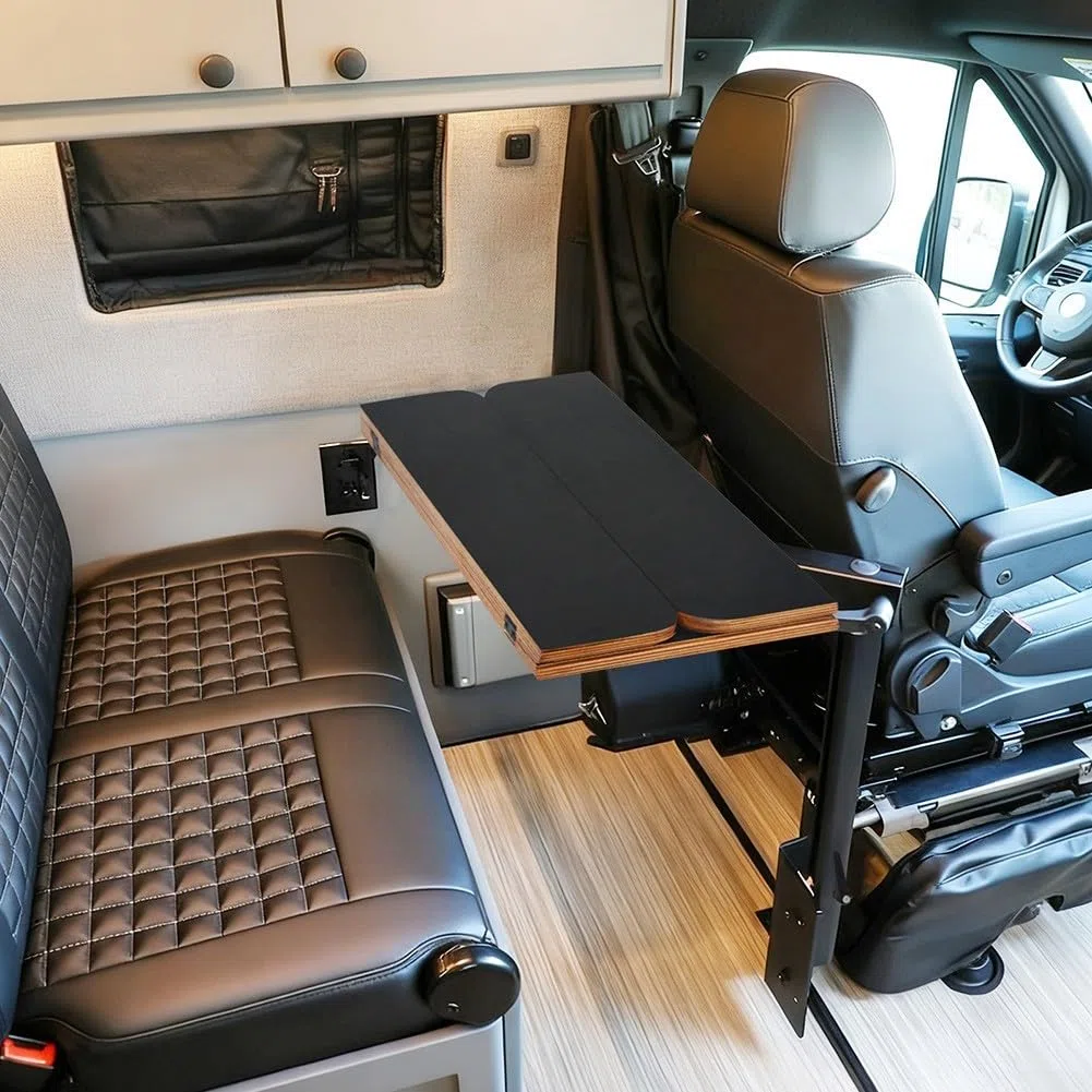 Tavolo pieghevole per camper, 57,9 x 59,4 cm, piano tavolo per camper, prolunga in legno per piano di lavoro, compensato, tavolo pieghevole, tavolo per camper, tavolo per yacht o barca