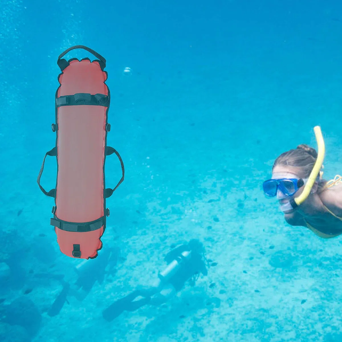 SWOQ Boa di gonfiaggio siluro, Nylon + TPU Pratico Pallone da Sub per Accessori subacquei per Immersioni