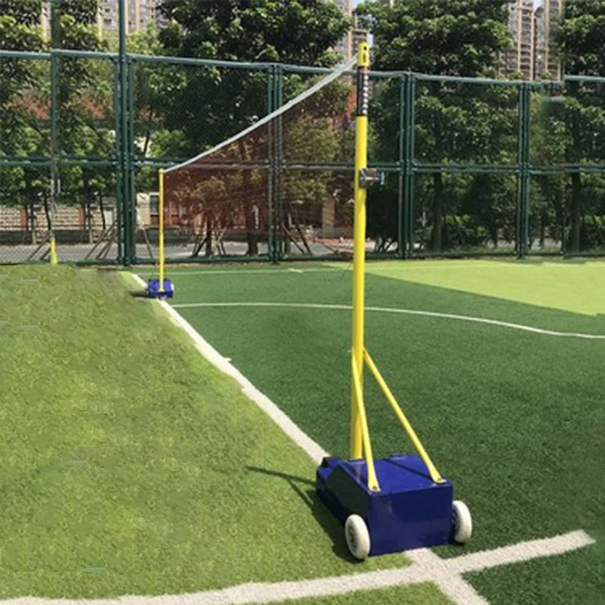Bastoni da pallavolo, pali portatili per badminton, attrezzatura da allenamento sportiva autoportante per campo, spiaggia, scuola, facili da spostare