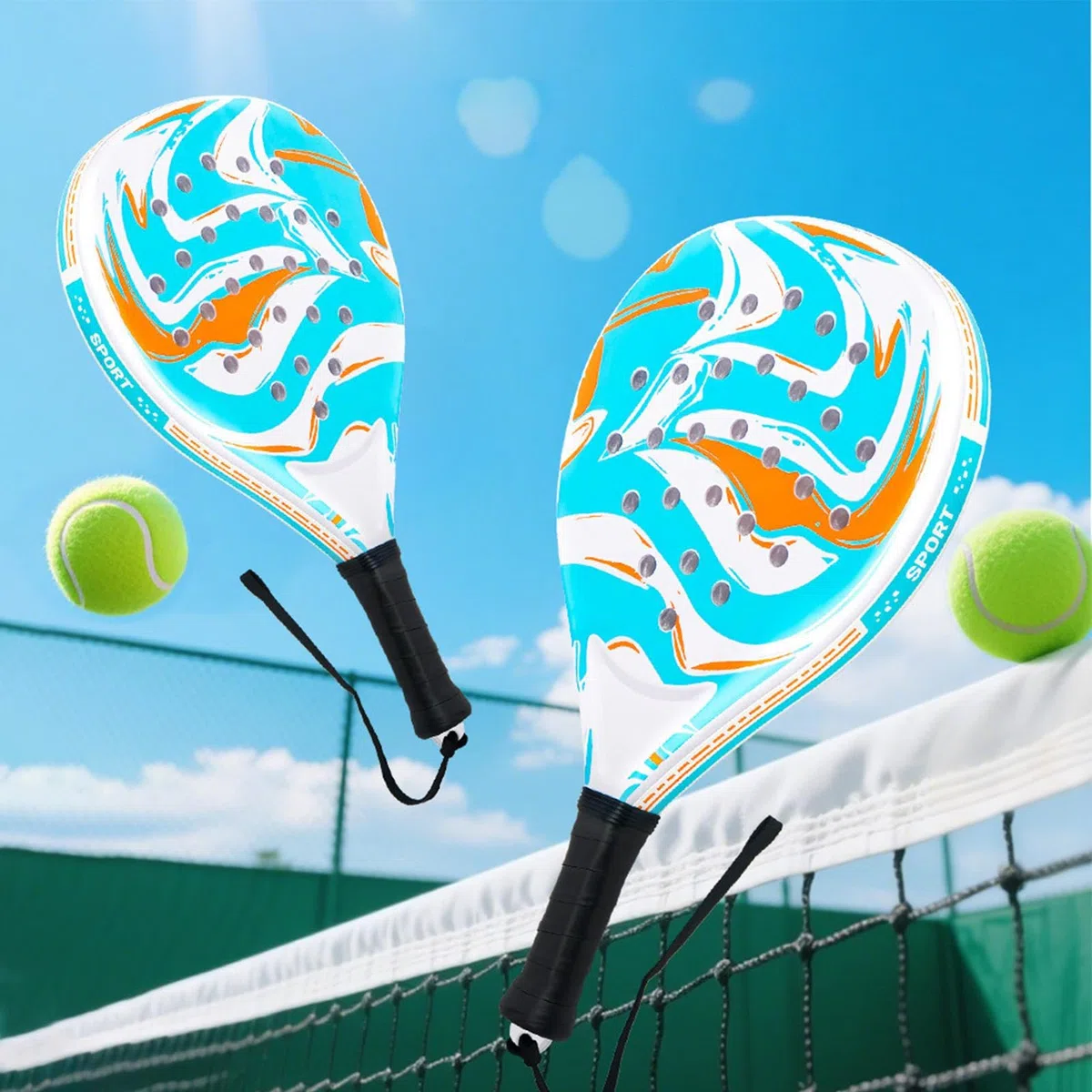 Racchette Pickleball, leggere, in fibra di carbonio, antiscivolo, per donne, bambini, adulti, sport, giochi, allenamento, parco, giardino, scuola, vacanze