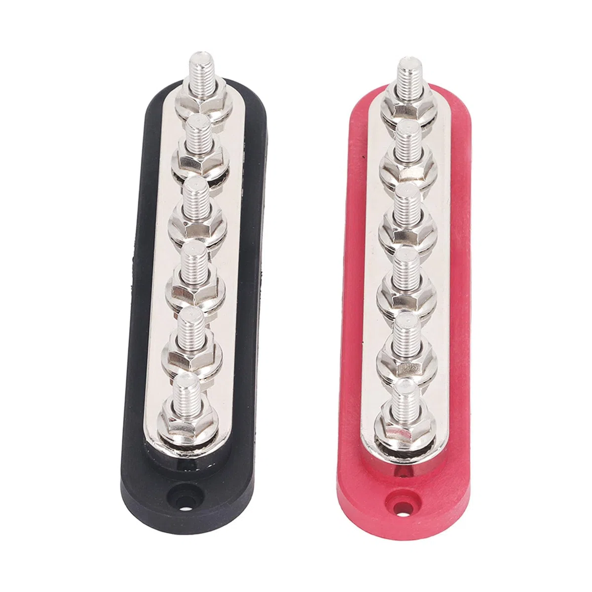 2 Pcs 300A 12V - 48V BAR Terminal Block Distribuzione di Potenza con Copertura, Auto Automobilistica in Barca in Ottone Automobilistico Marino per Auto per le Barche Yacht