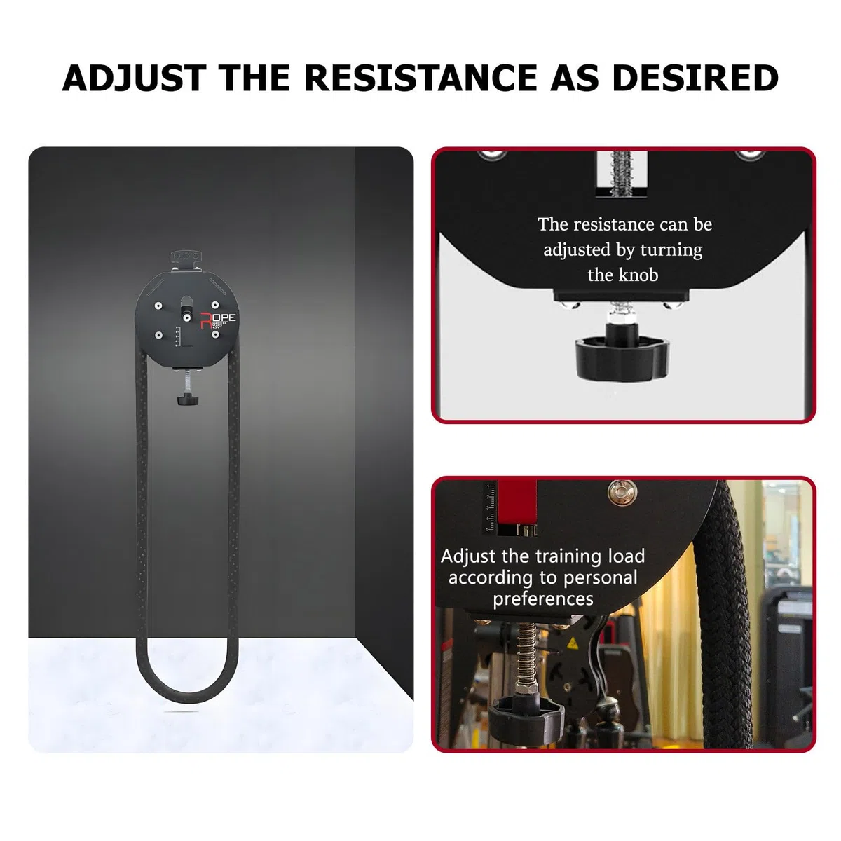 Endless Rope Trainer, attrezzatura fitness regolabile per resistenza muscolare, presa, braccia, schiena e allenamento di coordinazione del corpo