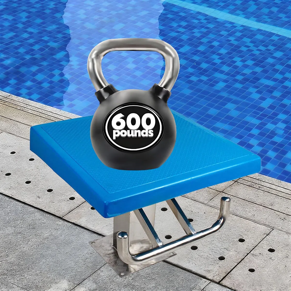 Blocco di partenza per Tuffi con Un Gradino Inclinato di 15°, Piattaforma di Salto per Gare di Nuoto, con Superficie in Gomma Antiscivolo, trampolini per Piscine interrate A