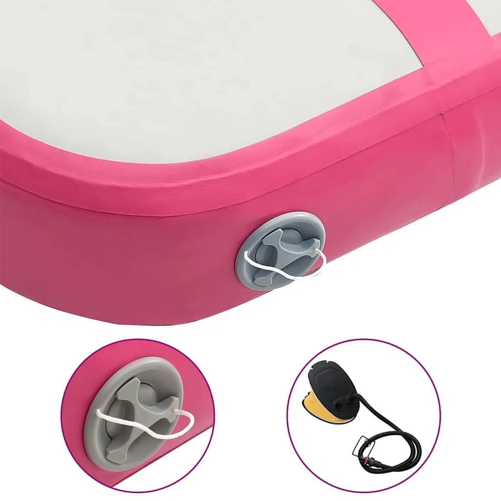 Tappetino Ginnastica Gonfiabile con Pompa 60x100x20 cm PVC Rosa, Articoli Sportivi,Esercizio e Fitness,Yoga e Pilates,Tappetini per Yoga e Pilates, 4.2kg-92655
